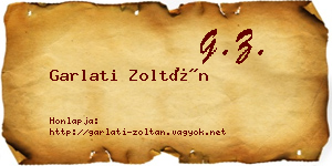 Garlati Zoltán névjegykártya
